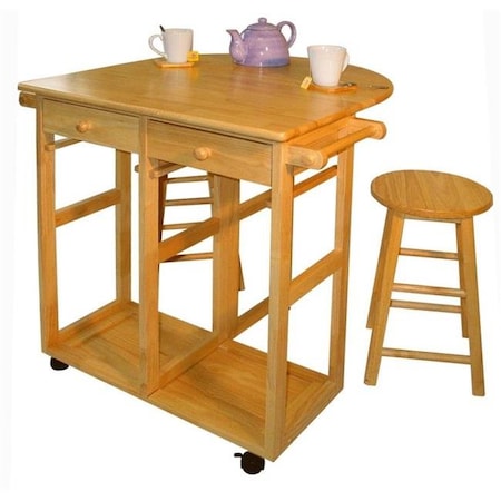 Yu Shan Co Usa Yu Shan CO USA Ltd 355-20 Breakfast cart with drop-leaf table Natural 355-20
